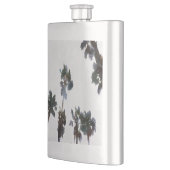 Tropische Palmen Wasserfarben Flachmann (Links)