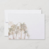 Tropische Palmen Wasserfarben Moderne Personalisie Dankeskarte (Rückseite)