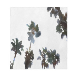 Tropische Palmen Wasserfarben Notizblock