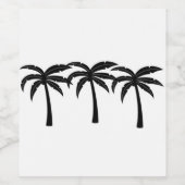 Tropische Palmen Weinetikett (Einzelnes Label)