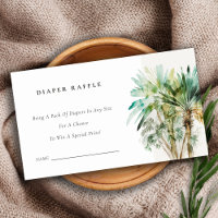 Tropische Palmen Windel-Raffle Baby-Party