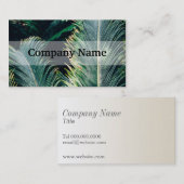 Tropische Palmenbaum-Blätter, Exotik-Foto Visitenkarte (Vorne/Hinten)