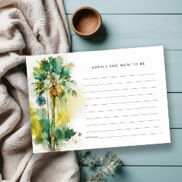 Tropische Palmenbäume Beratung für Mama Baby Dusch Begleitkarte