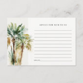 Tropische Palmenbäume Beratung für Mama Baby Dusch Begleitkarte (Vorderseite)