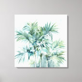 Tropische Palmenbäume in Aquarellfarben, Leinwand (Vorderseite)