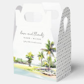 Tropische Palmenbäume Wasserfarbenhochzeit Geschenkschachtel (Geöffnet)