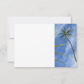 Tropische Palmenbaumen - Zwei Zitate-Flachnotiskar Dankeskarte (Rückseite)