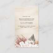 Tropische Palmenblätter Blätter Foliage Elegant Mo Visitenkarte (Rückseite)