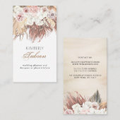 Tropische Palmenblätter Blätter Foliage Elegant Mo Visitenkarte (Vorne/Hinten)