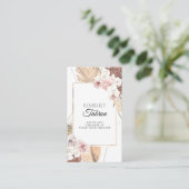 Tropische Palmenblätter Blätter Foliage Elegant Mo Visitenkarte (Stehend Vorderseite)