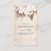 Tropische Palmenblätter Blätter Foliage Elegant Mo Visitenkarte (Rückseite)