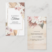 Tropische Palmenblätter Blätter Foliage Elegant Mo Visitenkarte (Vorne/Hinten)