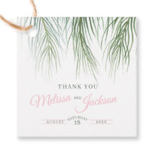 Tropische Palmenhochzeit dank dunkelgrünem, rosa W