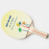Tropische Palmenhochzeit retten das Datum der Einl Tischtennis Schläger (Seitenansicht)