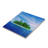 Tropische Palmeninsel Fliese (Seite)