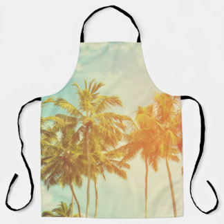 Tropische Palmenküste: Vintager Film. Schürze