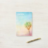 Tropische Palmenlandschaft Kunst personalisieren Post-it Klebezettel (Auf Schreibtisch)