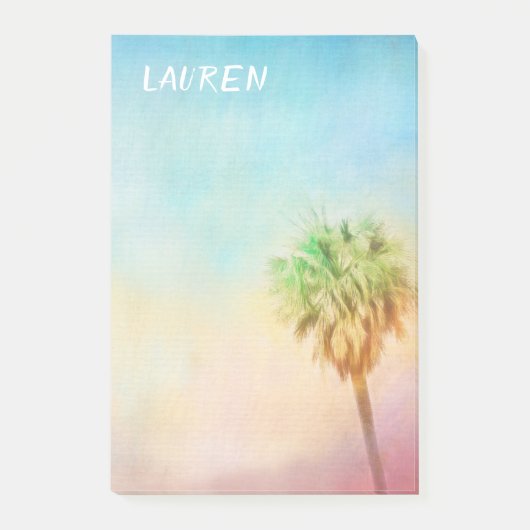 Tropische Palmenlandschaft Kunst personalisieren Post-it Klebezettel (Vorderseite)