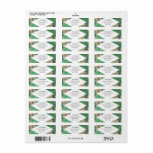 Tropische Palmflora-Rücksendeadresse (Vorne)