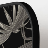 Tropische Palmfronten mit Monogramm-Initialen Pickleball Schläger (Linke Seite)