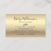 Tropische Palmnavin-Goldskripttypografie elegant Visitenkarte (Rückseite)