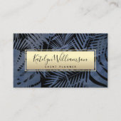 Tropische Palmnavin-Goldskripttypografie elegant Visitenkarte (Vorderseite)