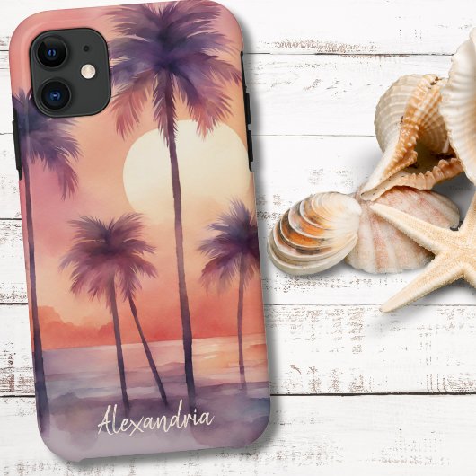 Tropische Palms Monogram Case-Mate iPhone Hülle