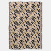 Tropische Palms Tiger Animal Print Decke (Vorderseite Vertikal)