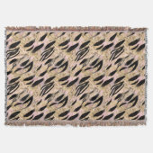 Tropische Palms Tiger Animal Print Decke (Vorderseite)