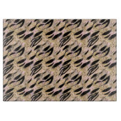 Tropische Palms Tiger Animal Print Schneidebrett (Vorderseite)