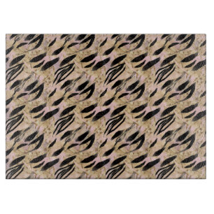 Tropische Palms Tiger Animal Print Schneidebrett