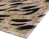Tropische Palms Tiger Animal Print Schneidebrett (Ecke)