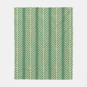 Tropische Palmstreifen Fleecedecke