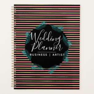 Tropische Palmwedel-Folienstreifen Hochzeit Planer