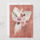 Tropische Pampas-Engagement-Partei für Pinsel und  Einladung (Rückseite)