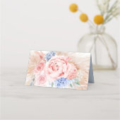 Tropische Pampas-Grass-Hochzeitsstimmung Platzkart Platzkarte (Rückseite)