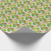 Tropische Papageien Geschenkpapier (Ecke)