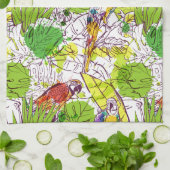 Tropische Papageien Handtuch (Gefaltet)