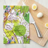 Tropische Papageien Handtuch (Viertel Falte)