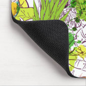 Tropische Papageien Mousepad (Ecke)