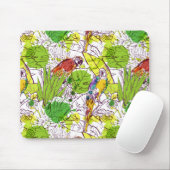 Tropische Papageien Mousepad (Mit Mouse)