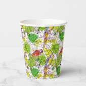 Tropische Papageien Pappbecher (Rückseite)