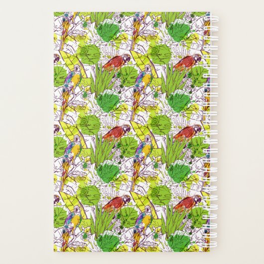 Tropische Papageien Planer (Rückseite)