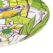 Tropische Papageien Schneidebrett (Ecke)