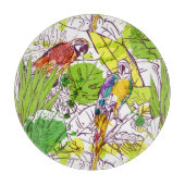 Tropische Papageien Schneidebrett (Vorderseite)