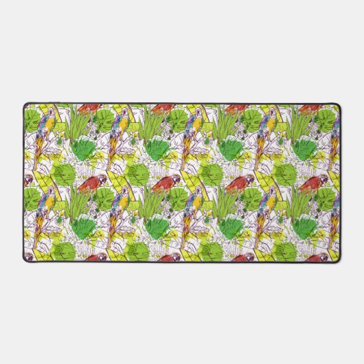 Tropische Papageien Schreibtischunterlage (Vorderseite)