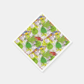 Tropische Papageien Serviette (Ecke)