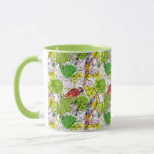 Tropische Papageien Tasse