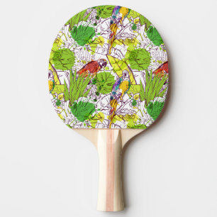 Tropische Papageien Tischtennis Schläger