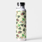 Tropische Papageien und Blumenmuster Personalisier Trinkflasche (Rechts)